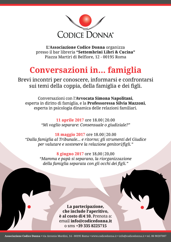 Anima Per Il Sociale Conversazioni In Famiglia 18 Maggio 17 Ore 18 Bar Settembrini Libri Cucina Piazza Martiri Di Belfiore 12 Roma