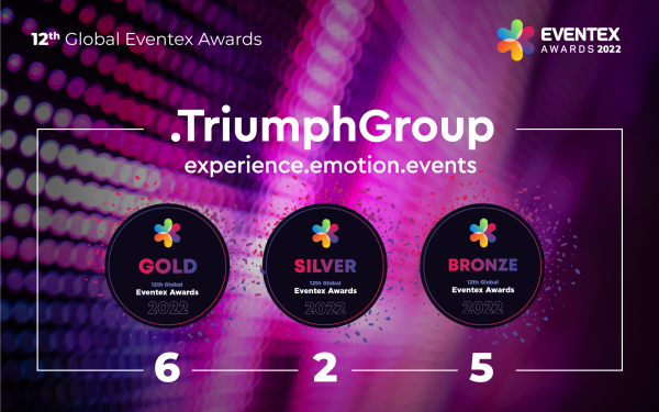 Triumph Group International è l’agenzia italiana più premiata e la seconda al mondo agli Eventex Awards 2022